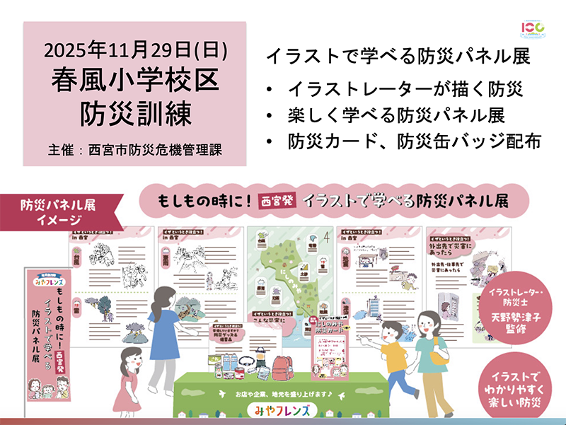 イラストで学べる防災パネル展
